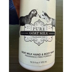 Sealed NEW Pure Goat Milk Hand Body Wash Fragrance Free Sulfate Free 12.5 oz